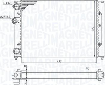 Magneti Marelli 350213187700 - Jäähdytin,moottorin jäähdytys inparts.fi