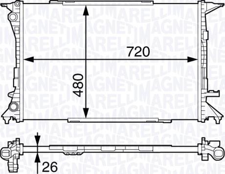 Magneti Marelli 350213139400 - Jäähdytin,moottorin jäähdytys inparts.fi