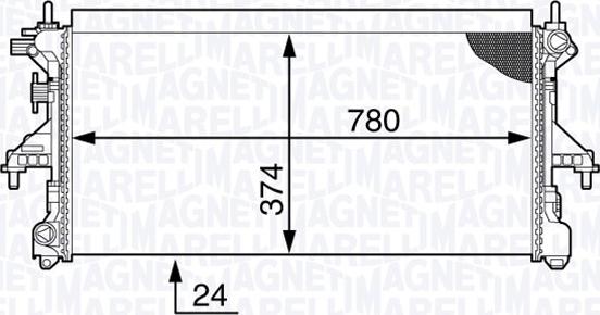 Magneti Marelli 350213139800 - Jäähdytin,moottorin jäähdytys inparts.fi