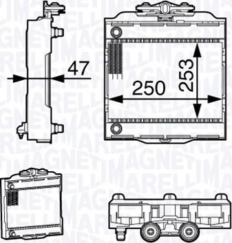 Magneti Marelli 350213139200 - Jäähdytin,moottorin jäähdytys inparts.fi