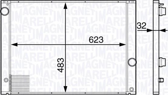 Magneti Marelli 350213139700 - Jäähdytin,moottorin jäähdytys inparts.fi