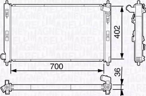 Magneti Marelli 350213134900 - Jäähdytin,moottorin jäähdytys inparts.fi