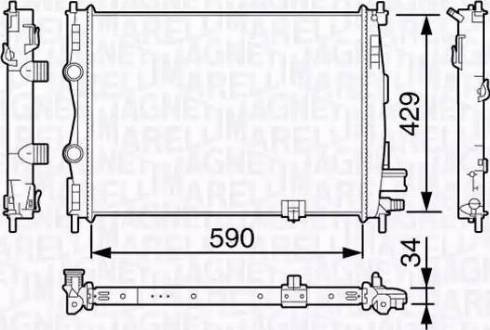 Magneti Marelli 350213135900 - Jäähdytin,moottorin jäähdytys inparts.fi