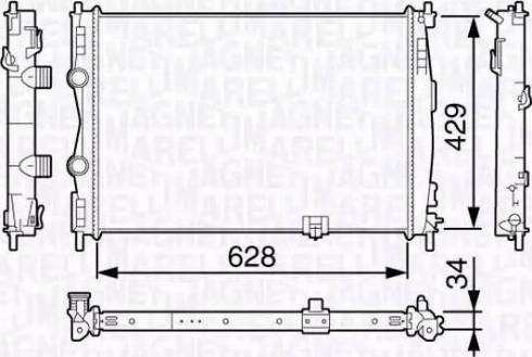 Magneti Marelli 350213135800 - Jäähdytin,moottorin jäähdytys inparts.fi