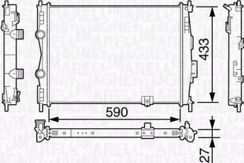 Magneti Marelli 350213136100 - Jäähdytin,moottorin jäähdytys inparts.fi