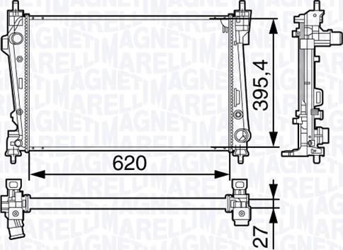 Magneti Marelli 350213131300 - Jäähdytin,moottorin jäähdytys inparts.fi