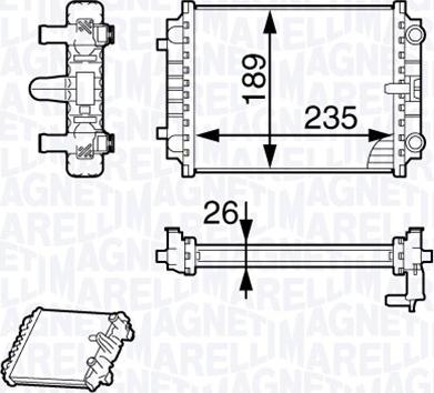 Magneti Marelli 350213138900 - Jäähdytin,moottorin jäähdytys inparts.fi