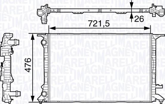 Magneti Marelli 350213138400 - Jäähdytin,moottorin jäähdytys inparts.fi