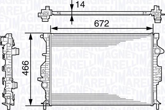 Magneti Marelli 350213138500 - Jäähdytin,moottorin jäähdytys inparts.fi