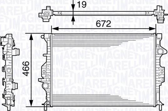 Magneti Marelli 350213138600 - Jäähdytin,moottorin jäähdytys inparts.fi