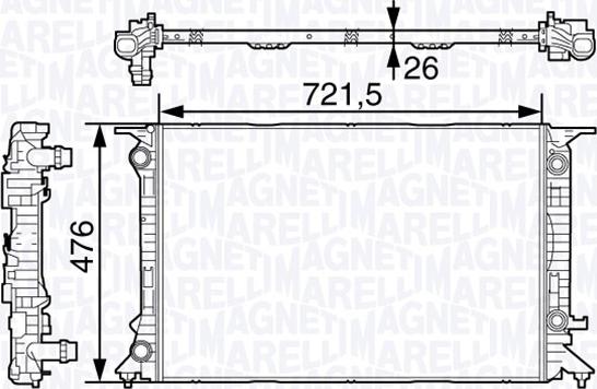 Magneti Marelli 350213138700 - Jäähdytin,moottorin jäähdytys inparts.fi