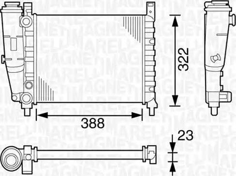 Magneti Marelli 350213129000 - Jäähdytin,moottorin jäähdytys inparts.fi