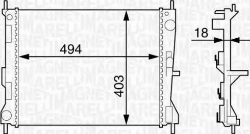 Magneti Marelli 350213129300 - Jäähdytin,moottorin jäähdytys inparts.fi