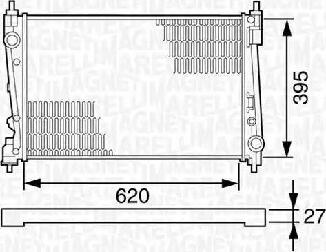 Magneti Marelli 350213124800 - Jäähdytin,moottorin jäähdytys inparts.fi