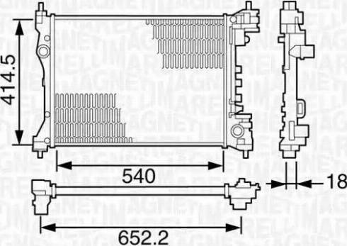 Magneti Marelli 350213125400 - Jäähdytin,moottorin jäähdytys inparts.fi