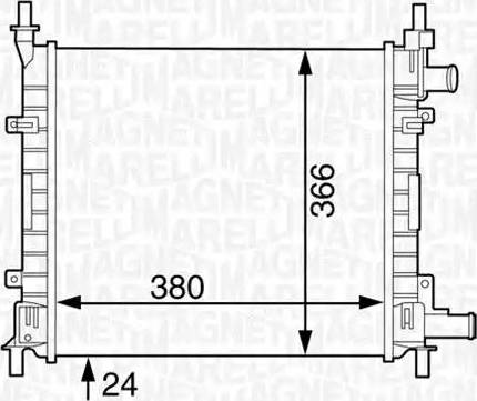 Magneti Marelli 350213121800 - Jäähdytin,moottorin jäähdytys inparts.fi