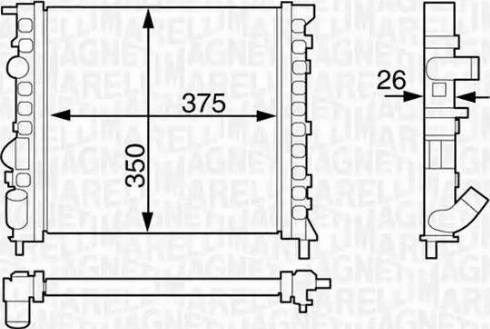 Magneti Marelli 350213122100 - Jäähdytin,moottorin jäähdytys inparts.fi