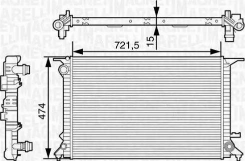 Magneti Marelli 350213127600 - Jäähdytin,moottorin jäähdytys inparts.fi