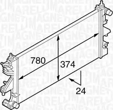 Magneti Marelli 350213127200 - Jäähdytin,moottorin jäähdytys inparts.fi