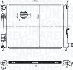 Magneti Marelli 350213179500 - Jäähdytin,moottorin jäähdytys inparts.fi