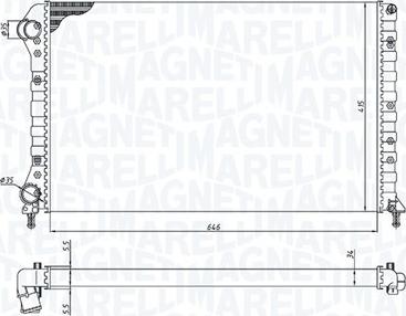 Magneti Marelli 350213179000 - Jäähdytin,moottorin jäähdytys inparts.fi