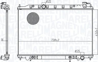 Magneti Marelli 350213179200 - Jäähdytin,moottorin jäähdytys inparts.fi