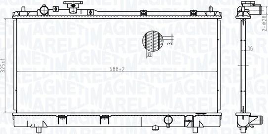 Magneti Marelli 350213175400 - Jäähdytin,moottorin jäähdytys inparts.fi