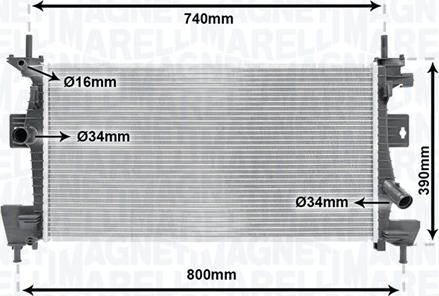 Magneti Marelli 350213170200 - Jäähdytin,moottorin jäähdytys inparts.fi