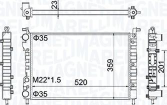 Magneti Marelli 350213171100 - Jäähdytin,moottorin jäähdytys inparts.fi