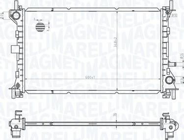 Magneti Marelli 350213178100 - Jäähdytin,moottorin jäähdytys inparts.fi