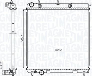 Magneti Marelli 350213173500 - Jäähdytin,moottorin jäähdytys inparts.fi