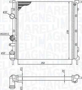 Magneti Marelli 350213172100 - Jäähdytin,moottorin jäähdytys inparts.fi