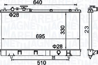 Magneti Marelli 350213177200 - Jäähdytin,moottorin jäähdytys inparts.fi