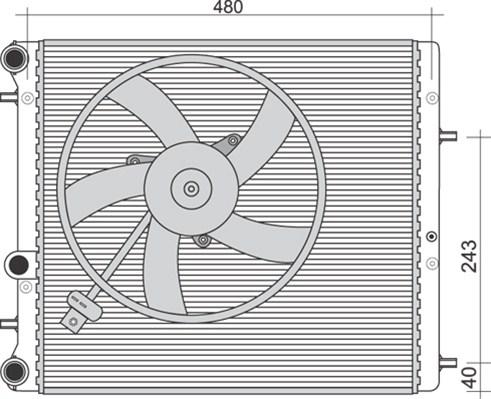 Magneti Marelli 350213851000 - Jäähdytin,moottorin jäähdytys inparts.fi