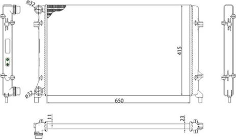 Magneti Marelli 350213853003 - Jäähdytin,moottorin jäähdytys inparts.fi