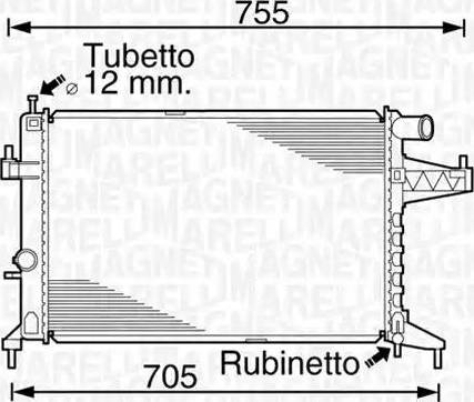 Magneti Marelli 350213824000 - Jäähdytin,moottorin jäähdytys inparts.fi