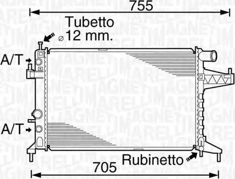 Magneti Marelli 350213825000 - Jäähdytin,moottorin jäähdytys inparts.fi