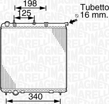 Magneti Marelli 350213821000 - Jäähdytin,moottorin jäähdytys inparts.fi