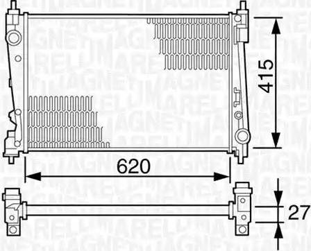 Magneti Marelli 350213386000 - Jäähdytin,moottorin jäähdytys inparts.fi