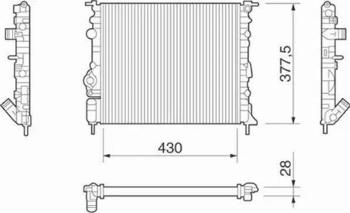 Magneti Marelli 350213261000 - Jäähdytin,moottorin jäähdytys inparts.fi