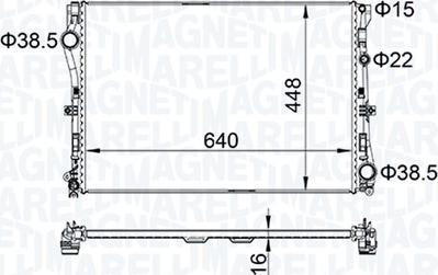 Magneti Marelli 350213205400 - Jäähdytin,moottorin jäähdytys inparts.fi