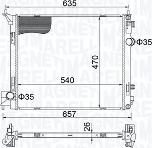 Magneti Marelli 350213205800 - Jäähdytin,moottorin jäähdytys inparts.fi