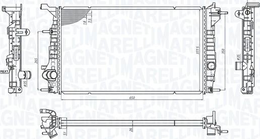 Magneti Marelli 350213200600 - Jäähdytin,moottorin jäähdytys inparts.fi