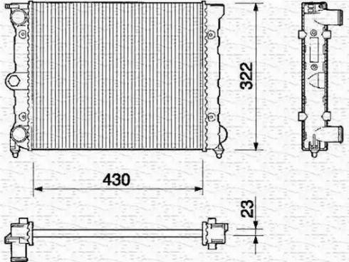 Magneti Marelli 350213201000 - Jäähdytin,moottorin jäähdytys inparts.fi