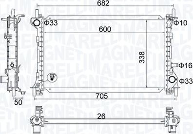 Magneti Marelli 350213201200 - Jäähdytin,moottorin jäähdytys inparts.fi