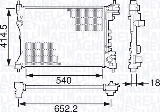 Magneti Marelli 350213203500 - Jäähdytin,moottorin jäähdytys inparts.fi