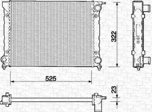 Magneti Marelli 350213203000 - Jäähdytin,moottorin jäähdytys inparts.fi