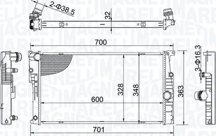 Magneti Marelli 350213202400 - Jäähdytin,moottorin jäähdytys inparts.fi