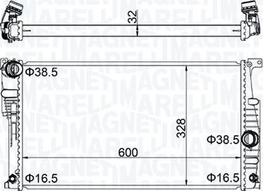 Magneti Marelli 350213202300 - Jäähdytin,moottorin jäähdytys inparts.fi