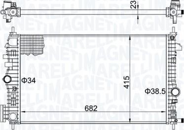 Magneti Marelli 350213207100 - Jäähdytin,moottorin jäähdytys inparts.fi